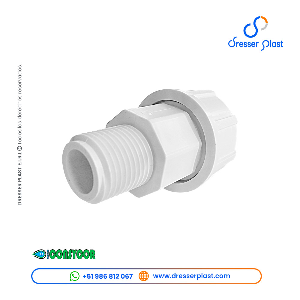Conector macho de PVC Consycor